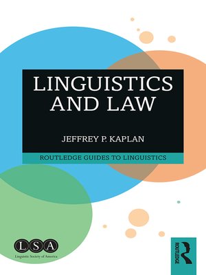 cover image of Linguistics and Law